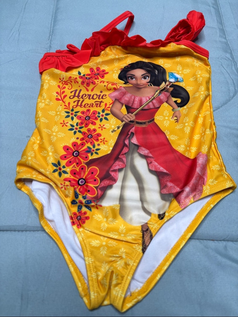 Disney Kids One-Piece Swimsuit Yellow Red